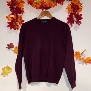 Brooks Brothers Italian Merino Sweater, maroon, size M